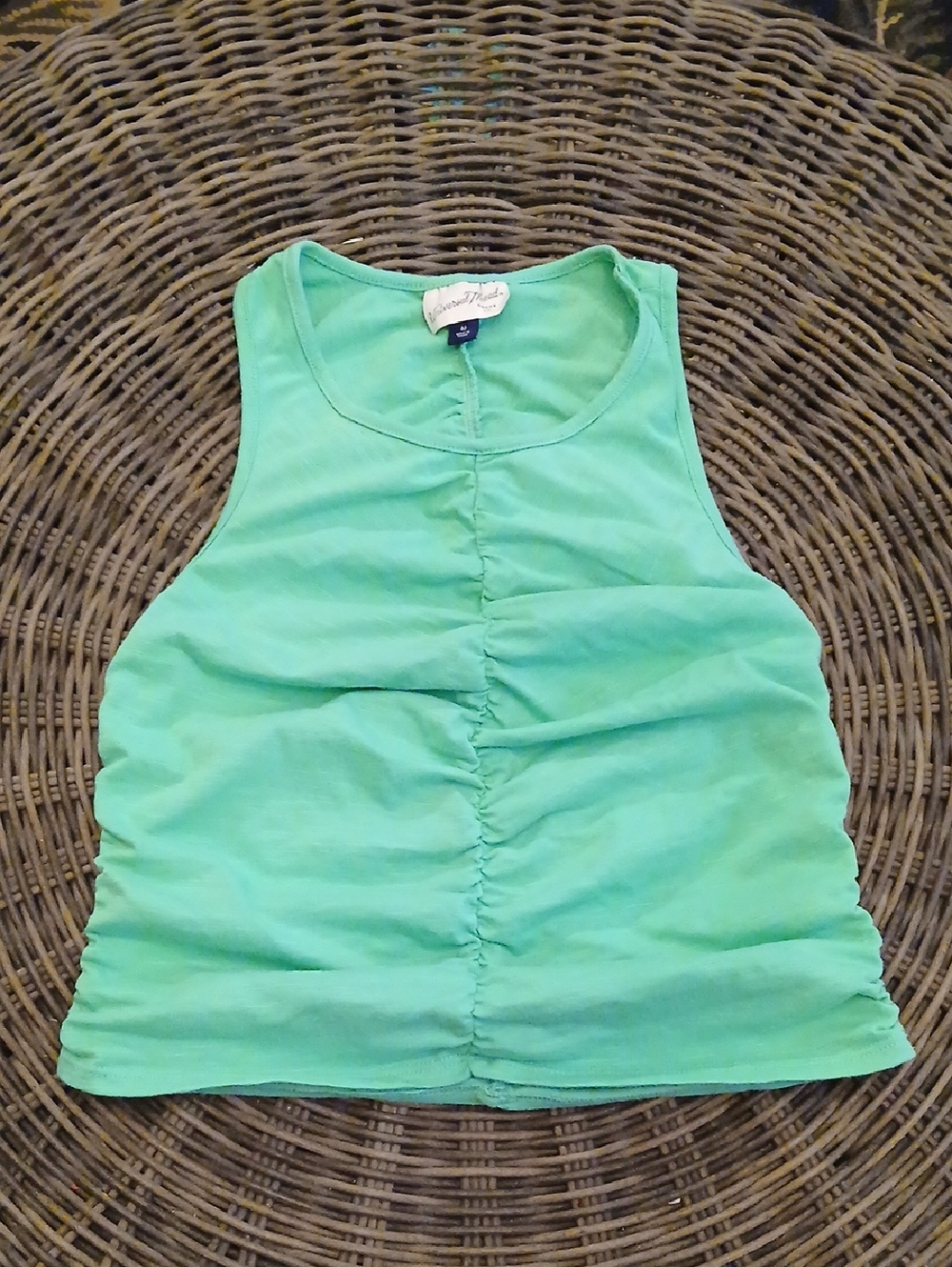 Universal Thread  Green Ruched Front Tank Top /Size Medium